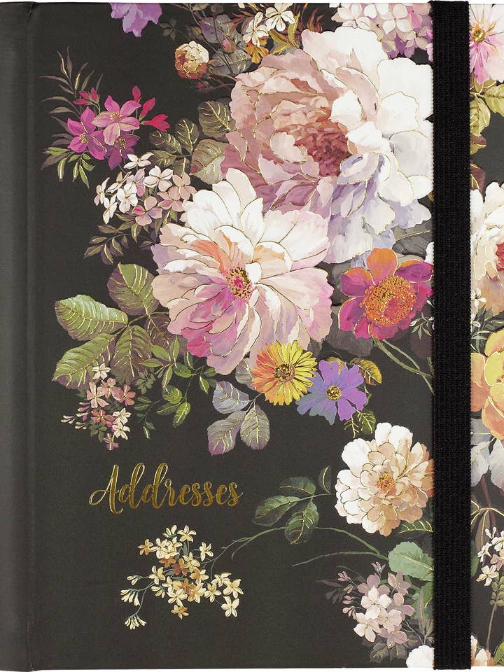 Midnight Floral Large Address Book for wholesale by Peter Pauper Press