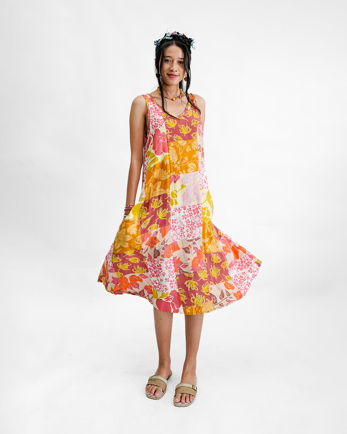 Balizen Direct from Bali - Wholesale Dress - Women's - NEW | Semi Swing Dress | Patchwork Warm4