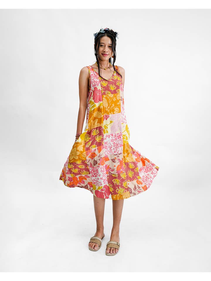 Balizen Direct from Bali - Wholesale Dress - Women's - NEW | Semi Swing Dress | Patchwork Warm4