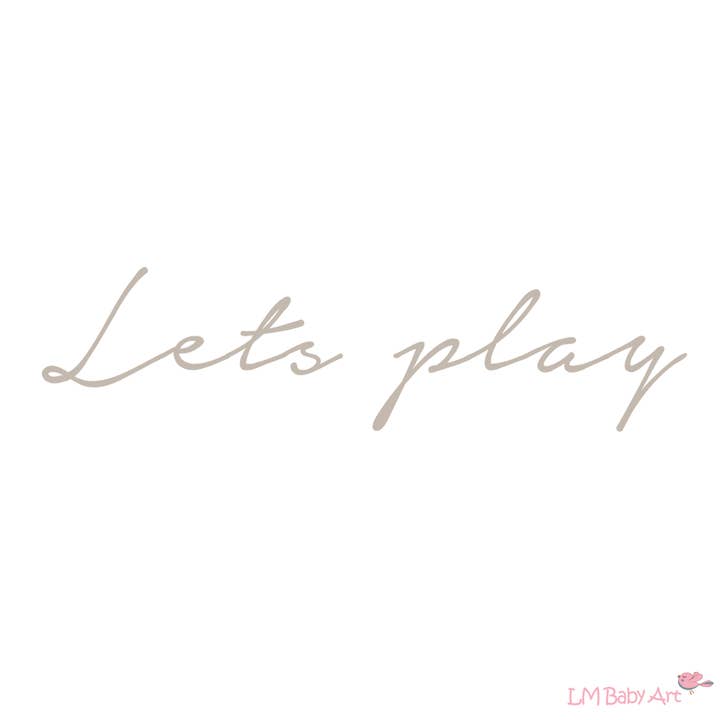 Adesivo de parede de texto: Let's play - coleção Sunny Bloom por atacado de lm baby art
