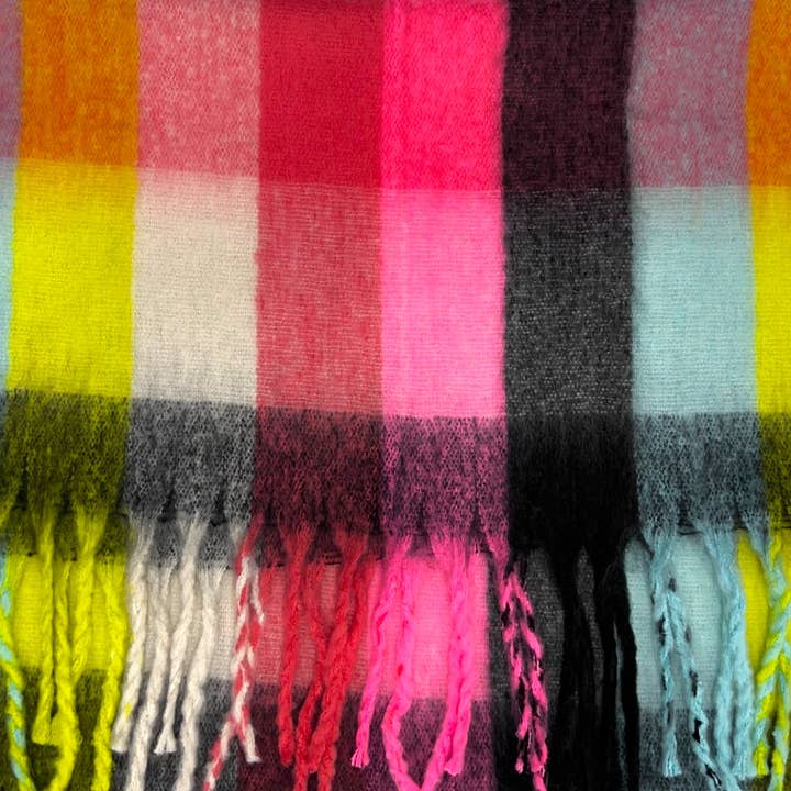 London Scarves - Wholesale Scarf - Women's - Extra Long multi fluffy blanket wool blend1