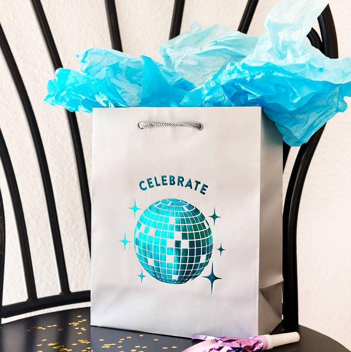 Celebrate Gift Bag - Metallic Foil-Stamped Bag for wholesale by Steel Petal Press