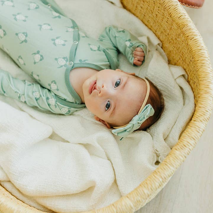 Copper Pearl - Wholesale Babygown - Baby - Newborn Knotted Gown - Wade6