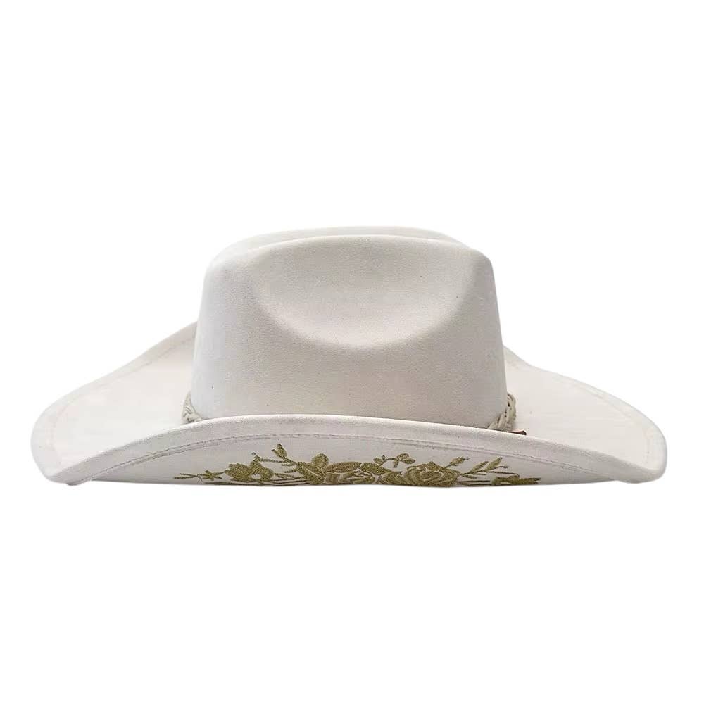 Wild Indigo - Vendita all'ingrosso Cappello da cowboy - Donna - Cappello da Cowgirl Desert Bloom Ricamato Western – Intrecciato5
