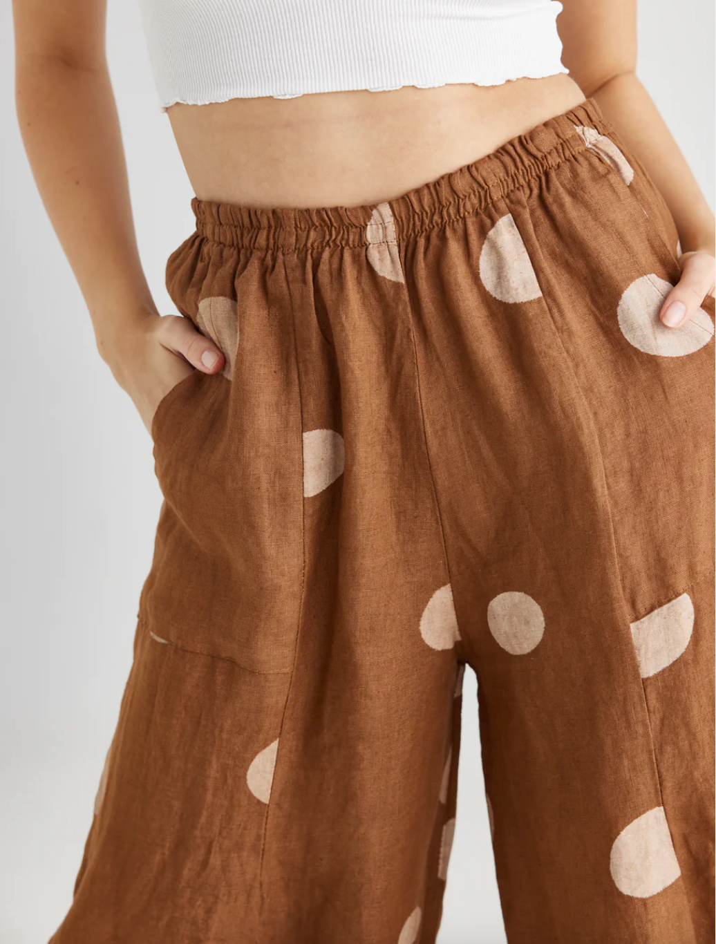 Miss Rose Sister Violet – wholesale Byxor - Dam – DAM - Lulu linneprickiga byxor18