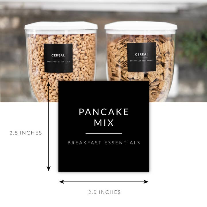Savvy & Sorted - Wholesale Food/beverage label - Black Minimalist Pantry Labels2