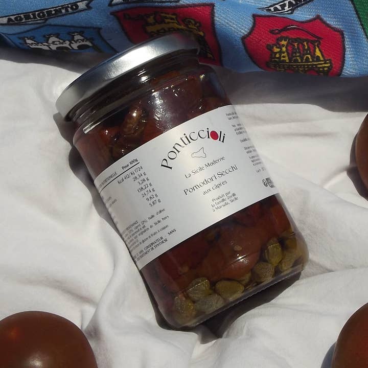 Pomodori Secchi with capers for wholesale by PONTICCIOLI
