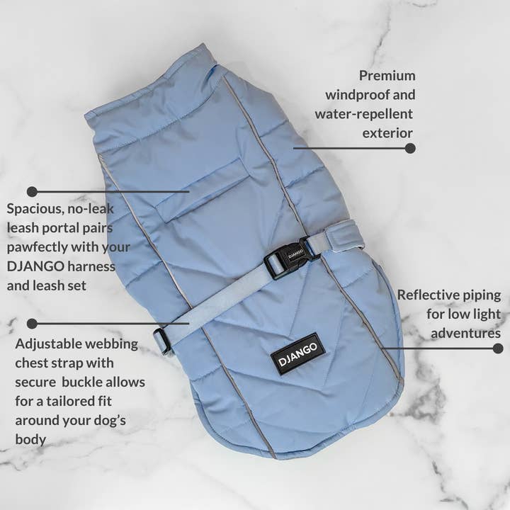DJANGO - Wholesale Pet Coat - Dog - Whistler Winter Dog Coat - Dusk Blue2