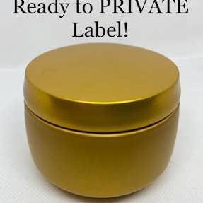 Thy Will Bee Done Apiary - Wholesale Travel Candles - Luxe Gold Candles With Wooden Wicks. Luxury 4oz Soy Candles
