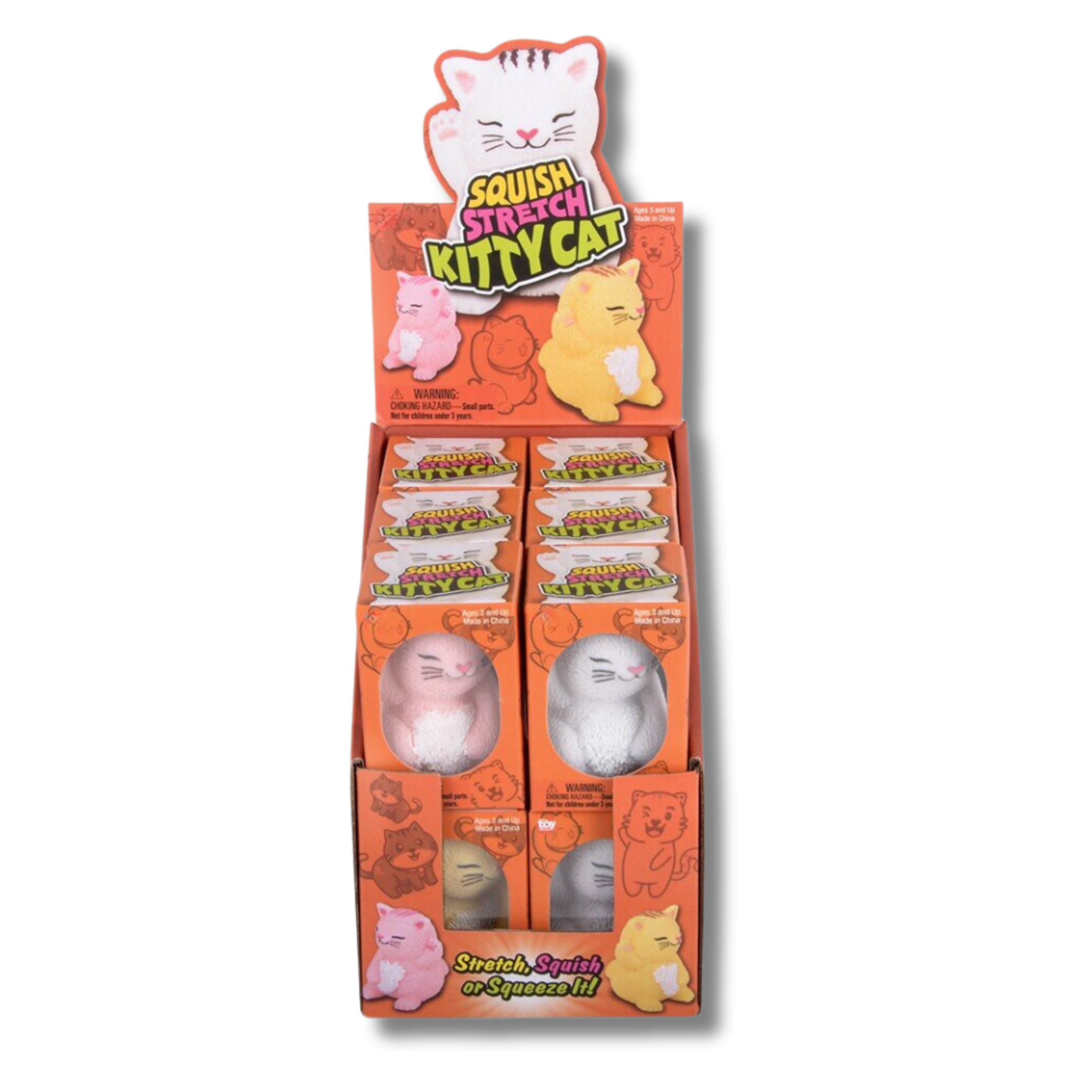JSBlueRidge Toys - Vente Fidget/jouet anti-stress – enfant - Jouet sensoriel chat à presser et étirer pour enfants - Assortiment5