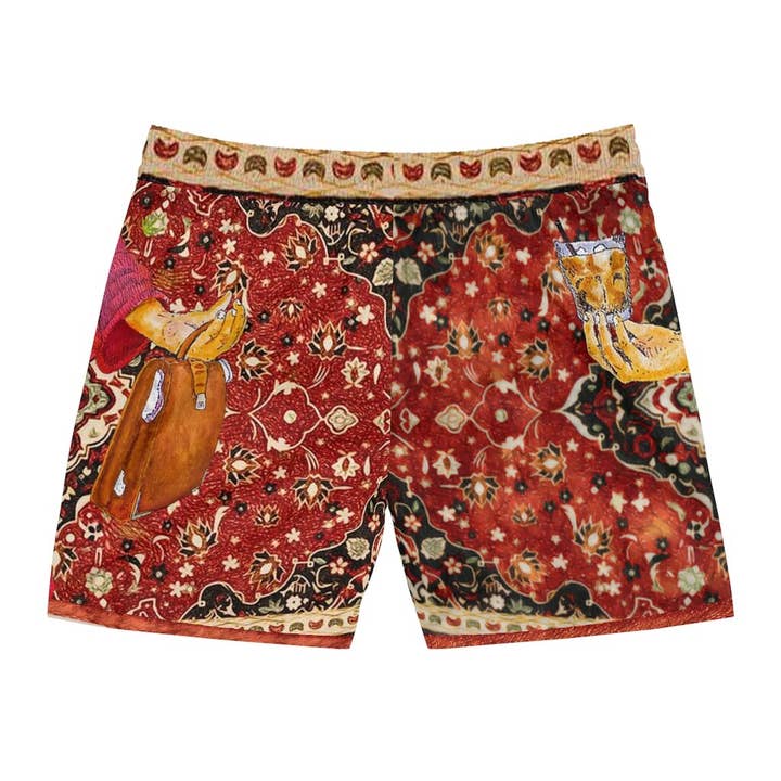 Watercolors by Joshy - Wholesale Swim Shorts - Men's - The Dude Abides Wearable WaterColor Artisan Swim Trunks - The Big Lebowski "Zen Dude" Special Edition