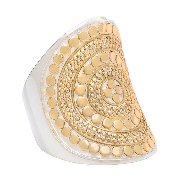 Anna Beck Jewelry | Handmade in Bali - Wholesale Cocktail/statement ring - Classic Saddle Ring - Gold0