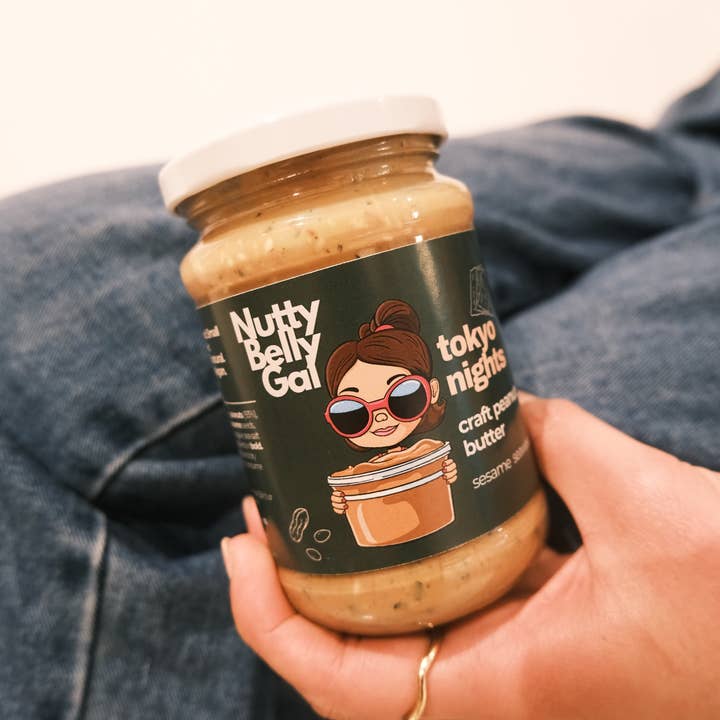 Nutty Belly Gal – wholesale Nut butter – Tokyo Nights: Peanut Butter + Roasted Sesame + Seaweed2