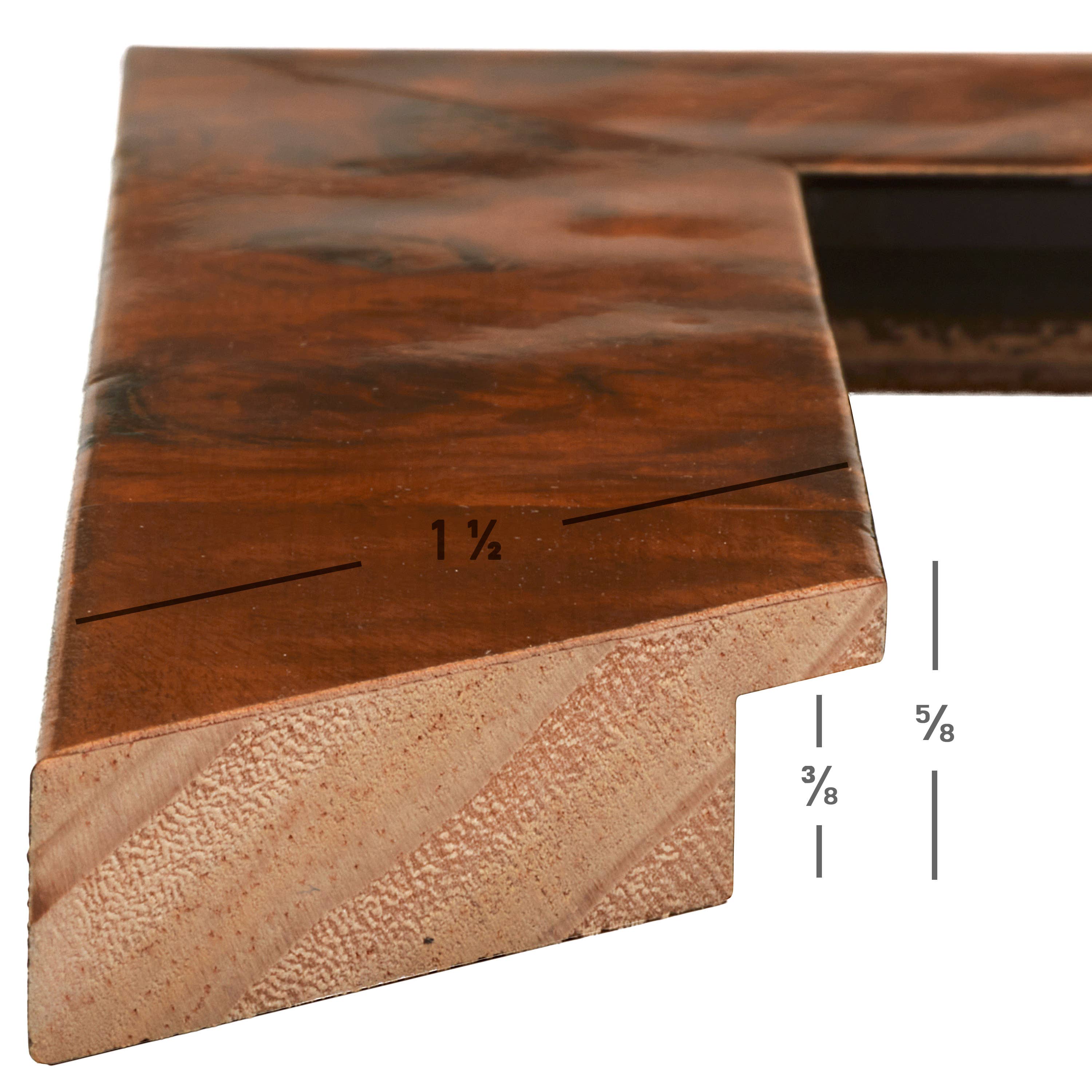 Craig Frames - Wholesale Picture Frame - 8.5x11 Photo Frame, Innovations Honey Brown Burl, Assembled1