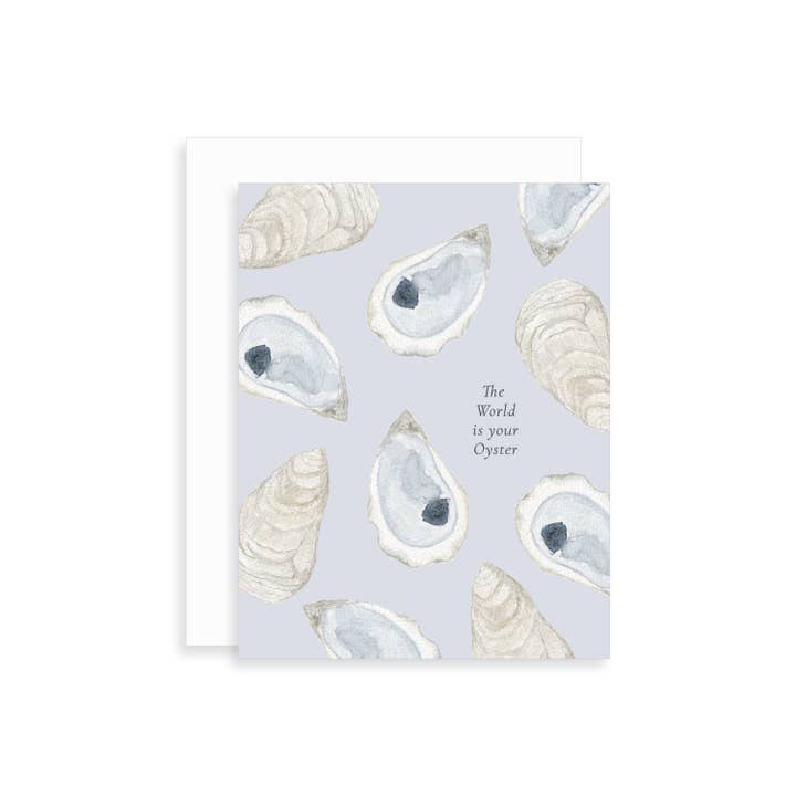 Korynne and Company - Wholesale Encouragement Card - The World is Your Oyster Watercolor Greeting Card2