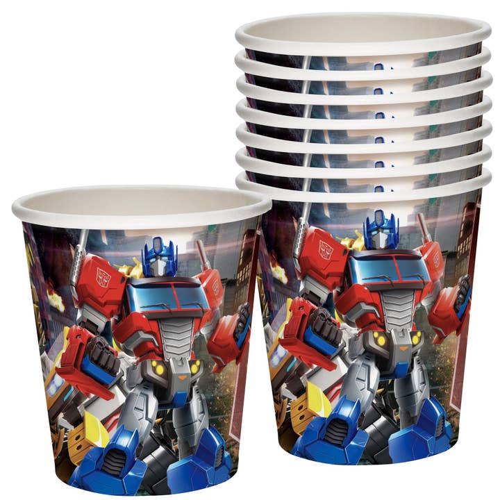 Treasures Gifted - Wholesale Disposable Cup - Transformers Autobot Cups - 8pk - Party Supplies