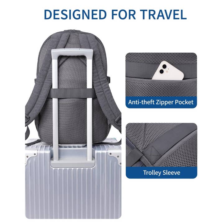 wandf – Großhandel Rucksack – Unisex – 18x14x8 Persönlicher Gegenstand Handgepäcktasche mit USB-Ladeanschluss8