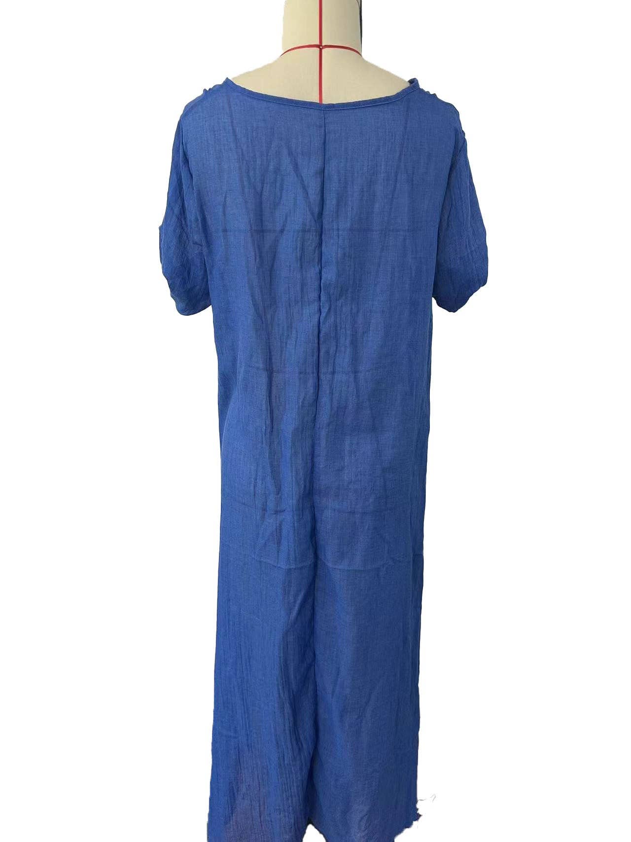 safistyle - Wholesale Dress - Women's - Flowy V-Neck Maxi Dress7