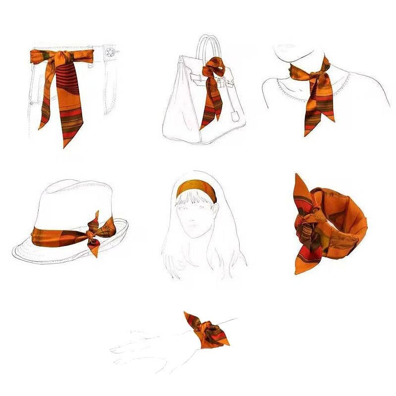 BestBeads&Beyond - Wholesale Scarf - Women's - Asssorted colors Narrow scarf for scarf necklace making, hair&bag scarves accessories, EF808s6