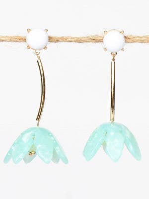 Mint Daffodil Earrings for wholesale by GRACE+EMMA by Southern Grace
