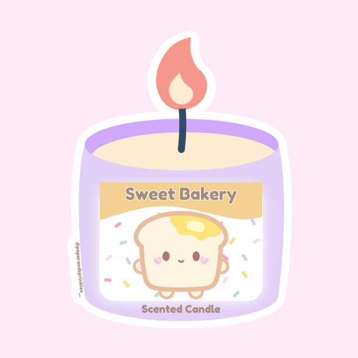 Sweet Bakery kaarssticker, vinylsticker voor wholesale door Paper and Sprinkles