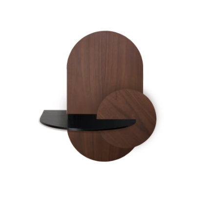 Woodendot – Engroshandel Soveværelsesmøbel – ALBA L - Ovalt Sengebord med skjult opbevaring1