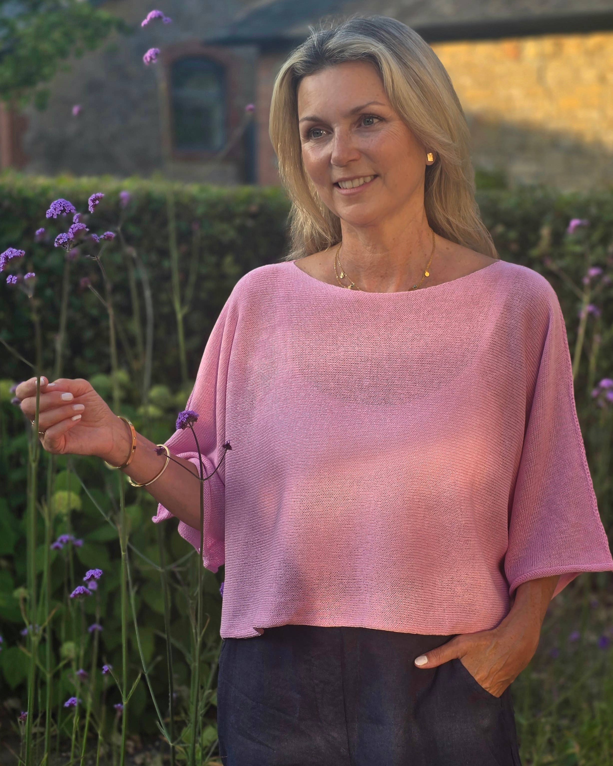 Cadenza Italy Ltd - Wholesale Gebreide top - Dames - Korte tuniektop van katoenmix2