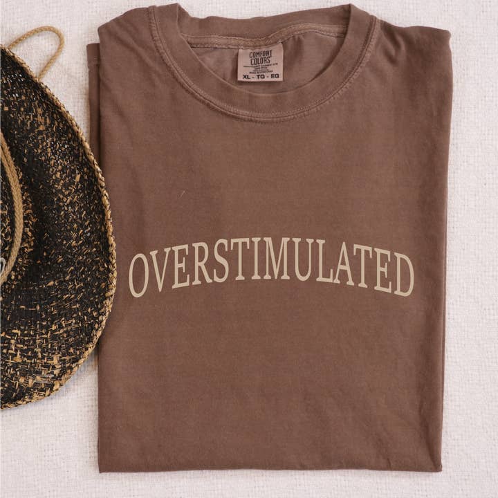 Overstimulated Comfort Colors Shirt, Funny Meme Tee X631 for wholesale by MAYA TX