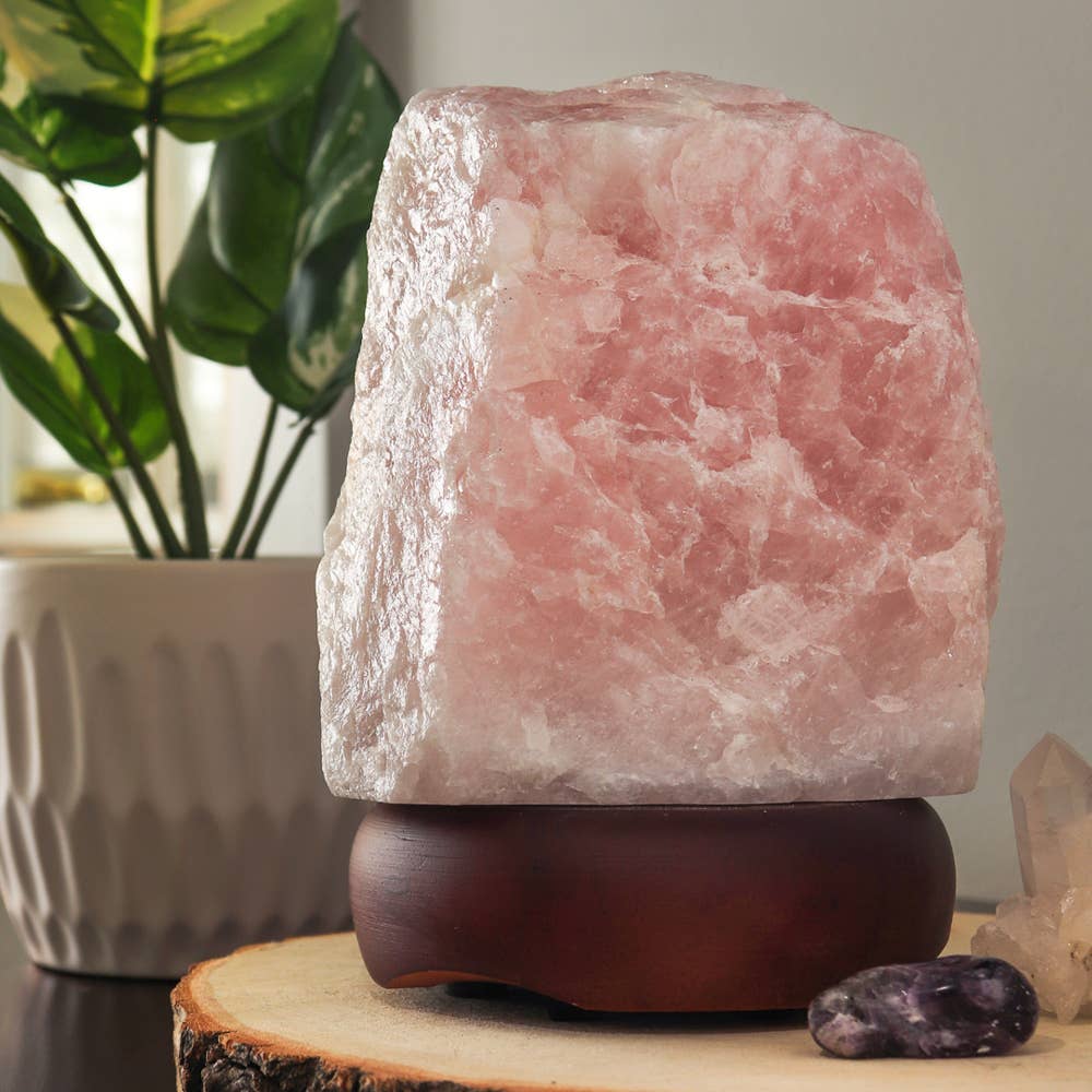 Natures Artifacts Inc - Wholesale Accent/Desk Lamp - Rose Quartz Lamp4