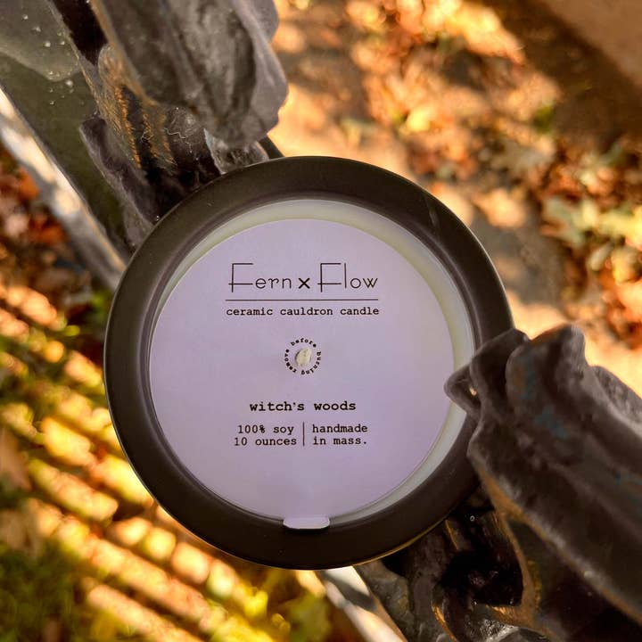 Fern x Flow Soy Candles + Home Fragrance - Wholesale Jar/Filled Candle - Halloween Cauldron Candle, Ceramic Soy Candle & Decor - 10oz2