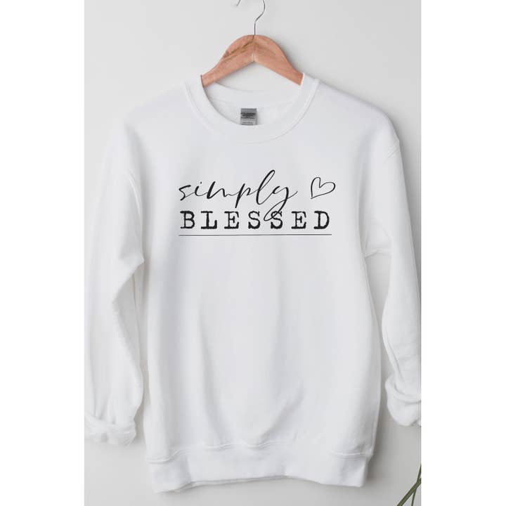 Sweatshirt Gráfica Simply Heart Inspiring por atacado de Select Apparel