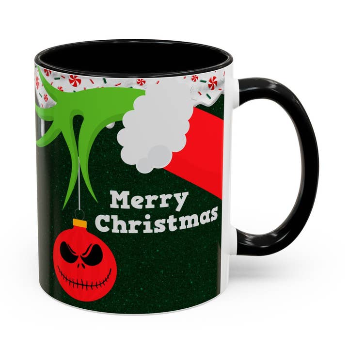 Grinch Merry Christmas Mug | Accent Coffee Mug 11oz 15oz for wholesale by Le Paperie Co