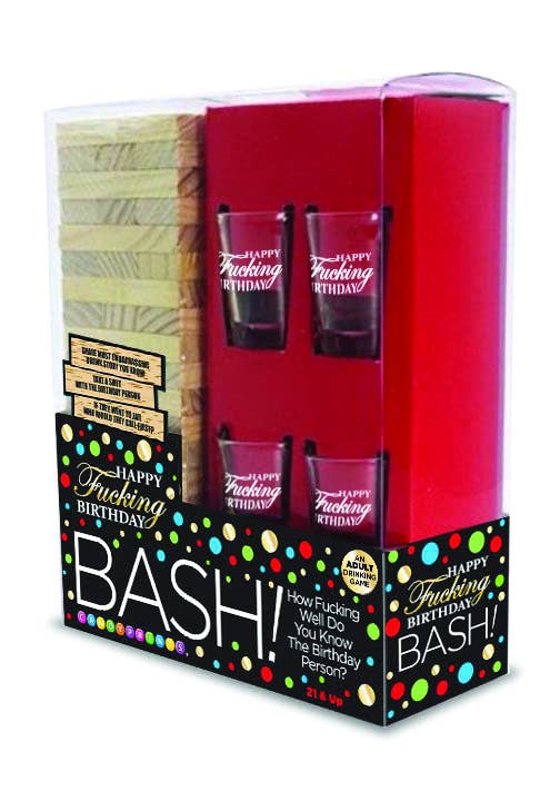 Little Genie Productions - Wholesale Stacking Game - *** SALE*** Happy Fucking Birthday Bash -Tower Drinking Game2