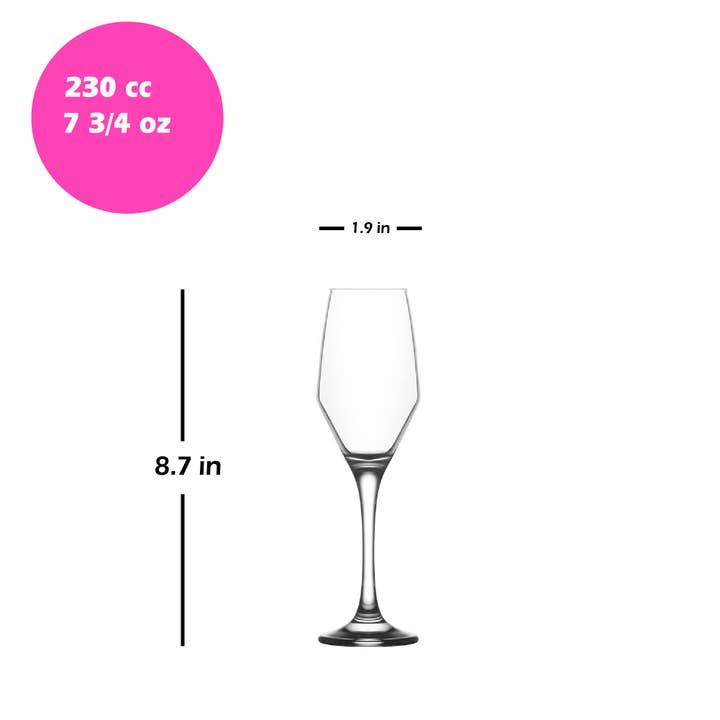 Hakan - Wholesale Champagne Flute - LAV Ella Champagne Flute Set, 6 Pcs, 7.75 Oz (230 cc)2
