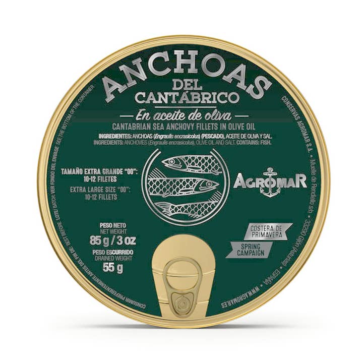 Made in Spain Gourmet - Wholesale Tinned Fish - Cantabrian anchovies Double Zero “00”, agromar0