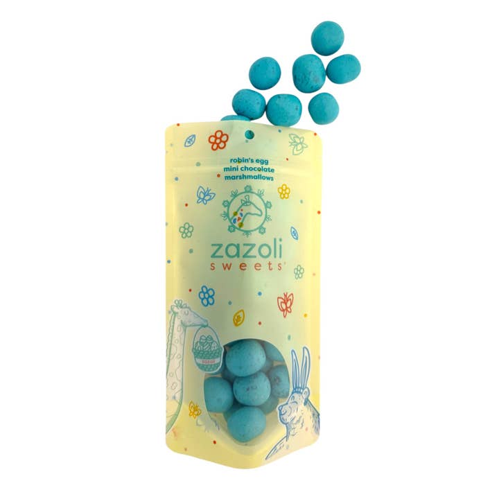 Robin's Egg Chocolate Covered Marshmallows for wholesale by Zazoli Sweets LLC