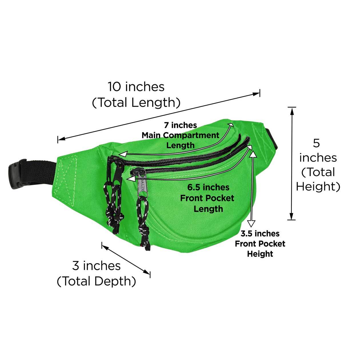 Dalix - Wholesale Belt Bag - Unisex - Dalix Round Fanny Pack w/ 3 Pockets28