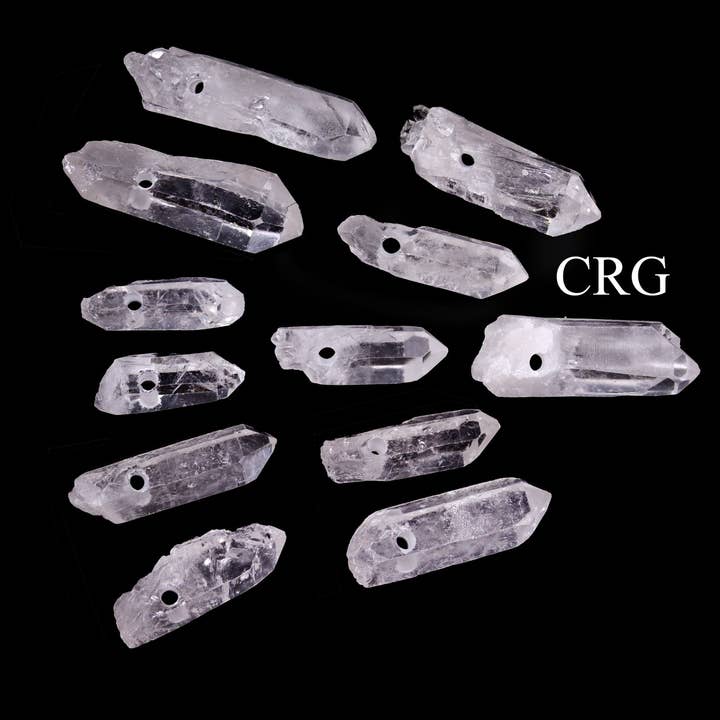 Quantité 5 - Pointe en quartz en cristal perforé/1"-1,75" AVG pour la vente par Crystal River Gems LLC