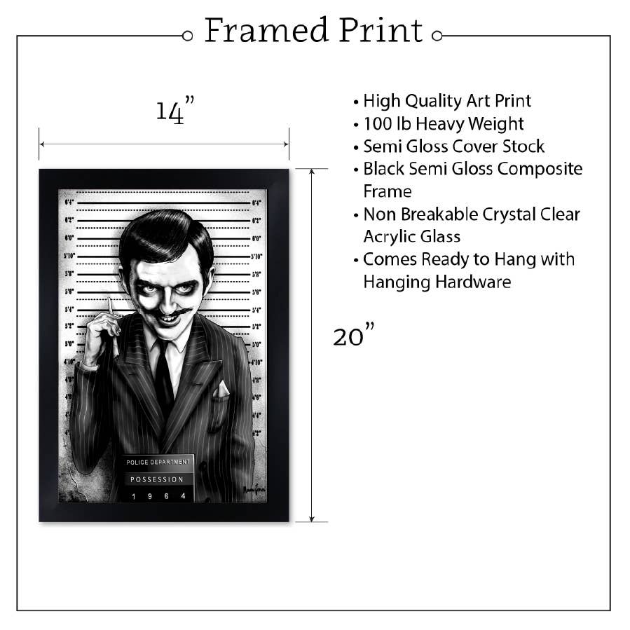 Black Market Art - Wholesale Art Print - GOMEZ - Gomez Addams Family TV Show Art Print3