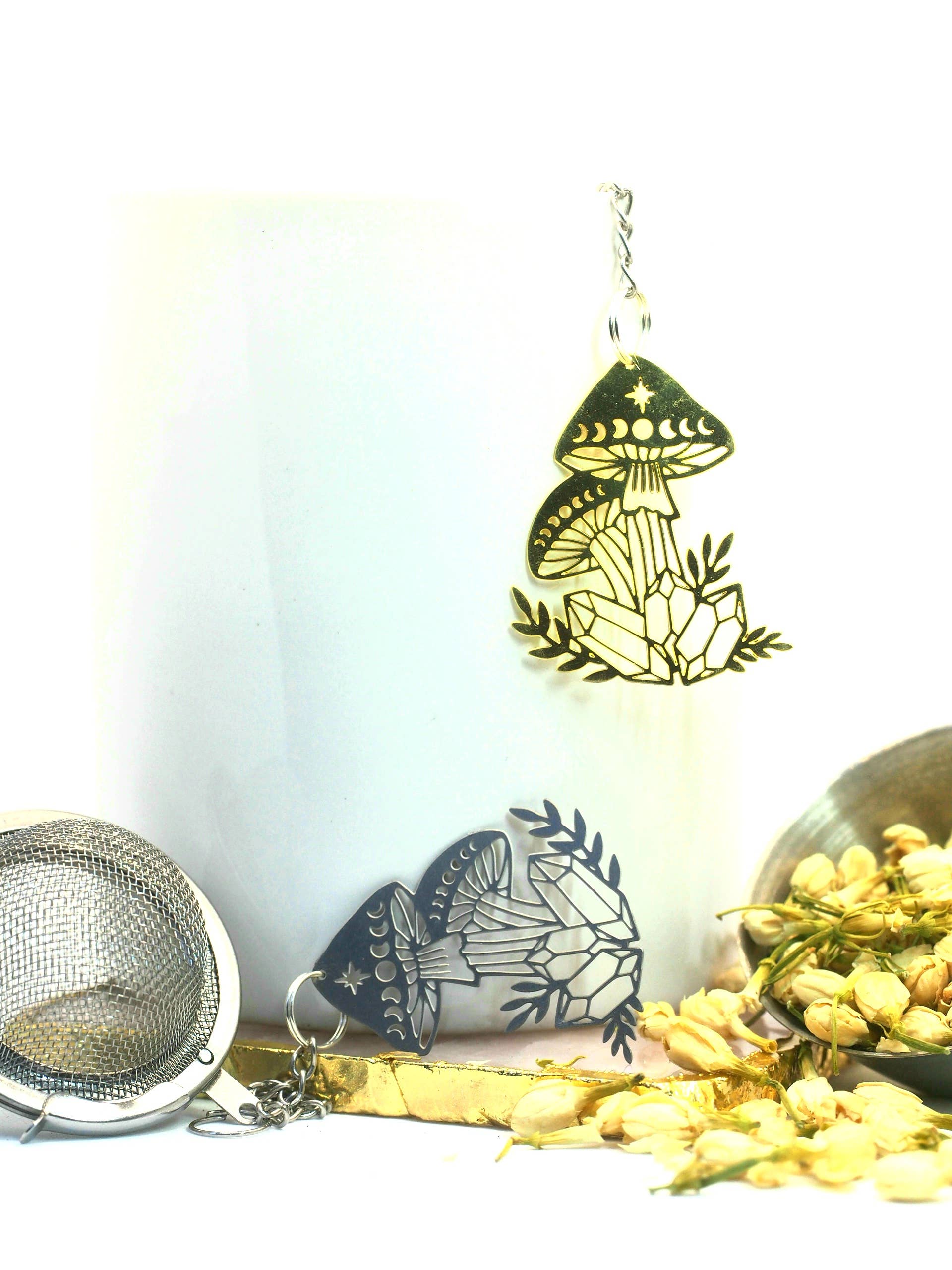 Loveyenergy & Blessings - Wholesale Tea Strainer/Infuser - Mystic Garden Gold Loose Leaf Tea Infuser2