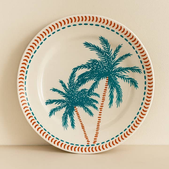 Assiette plate TROPIQUE 26cm en grès pour la vente par Novastyl