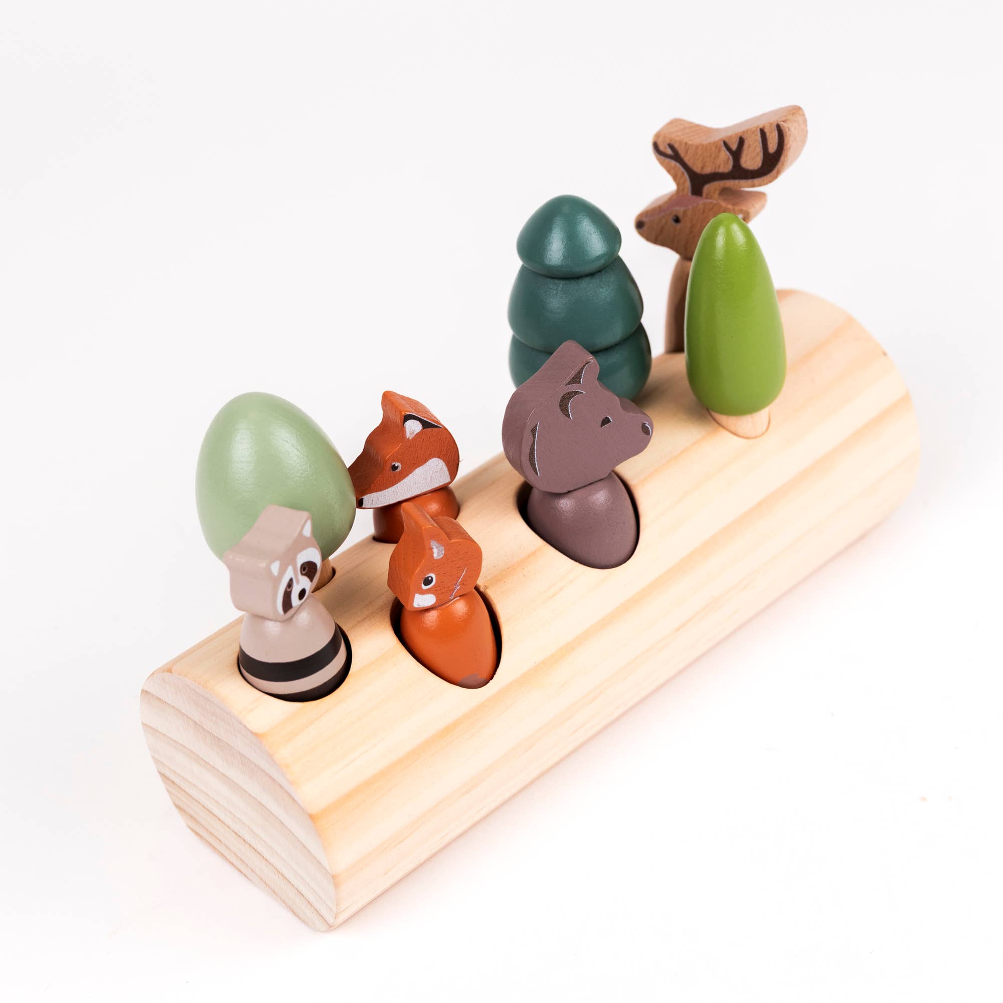 Egmont - Wholesale Wood Toy - Kids - Forest Animals In A Log6