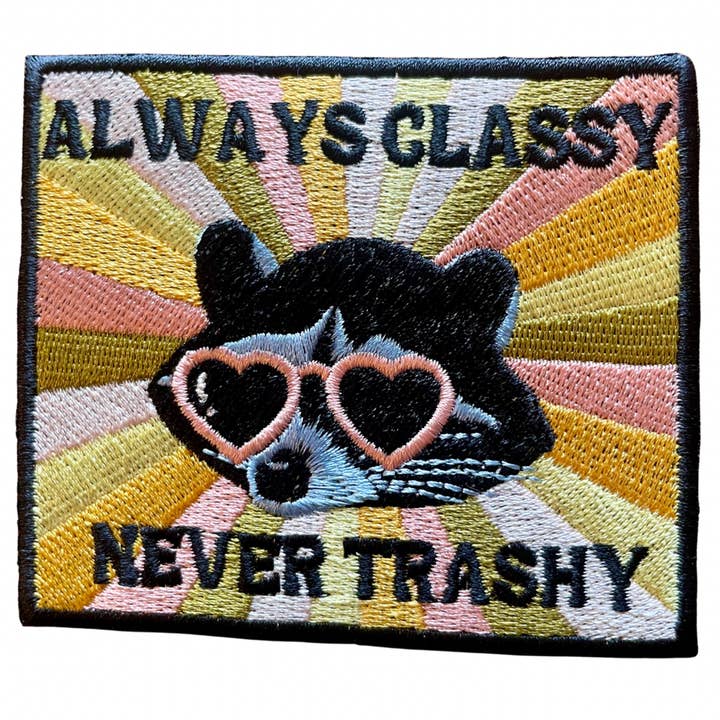 Patch thermocollant « Always Classy Never Trashy » pour casquette de camionneur pour la vente par The Onion Patch