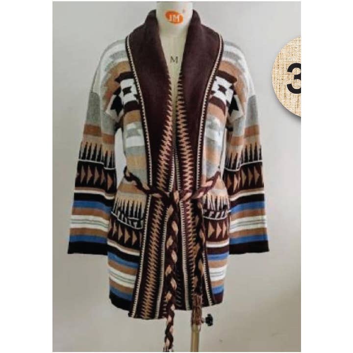 AMC21 - Lady's Long Sleeve Cardigan for wholesale by Nativo