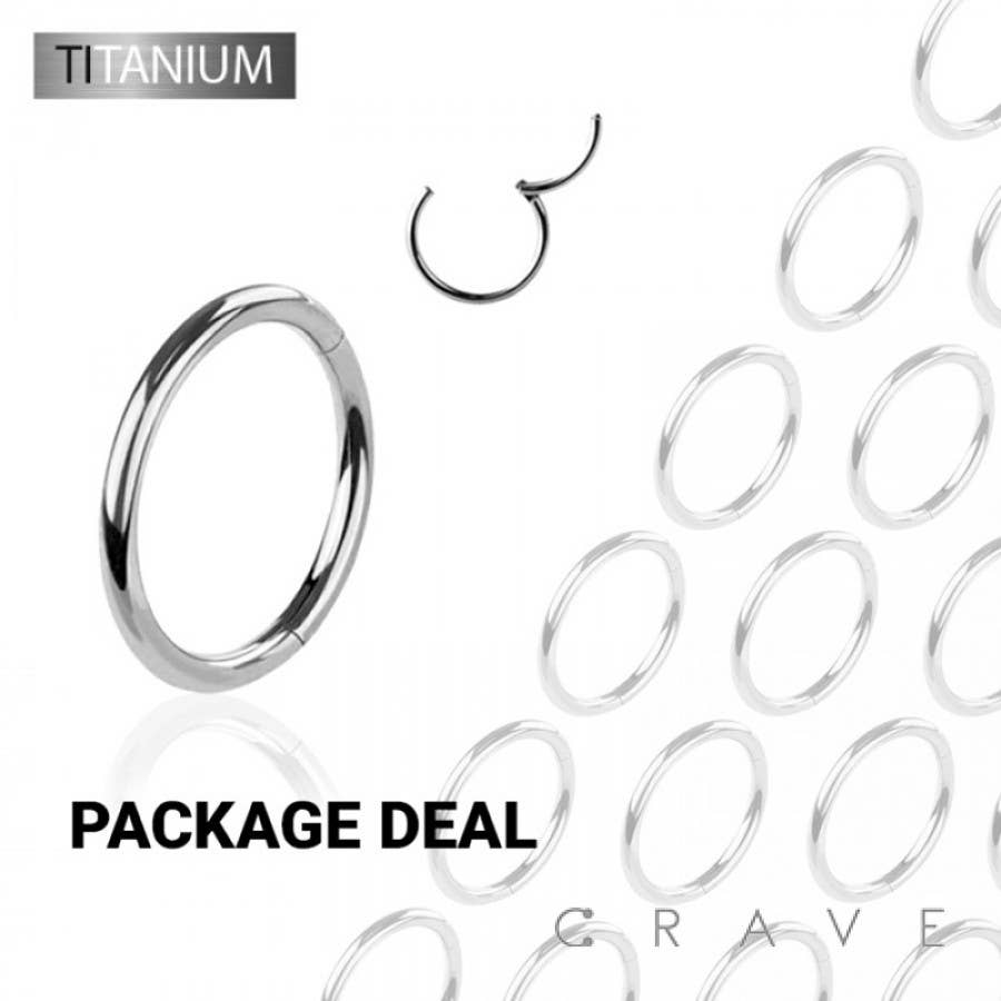 CRAVE – wholesale Single earring – IMPLANT GRADE TITANIUM HINGED SEGMENT RING2