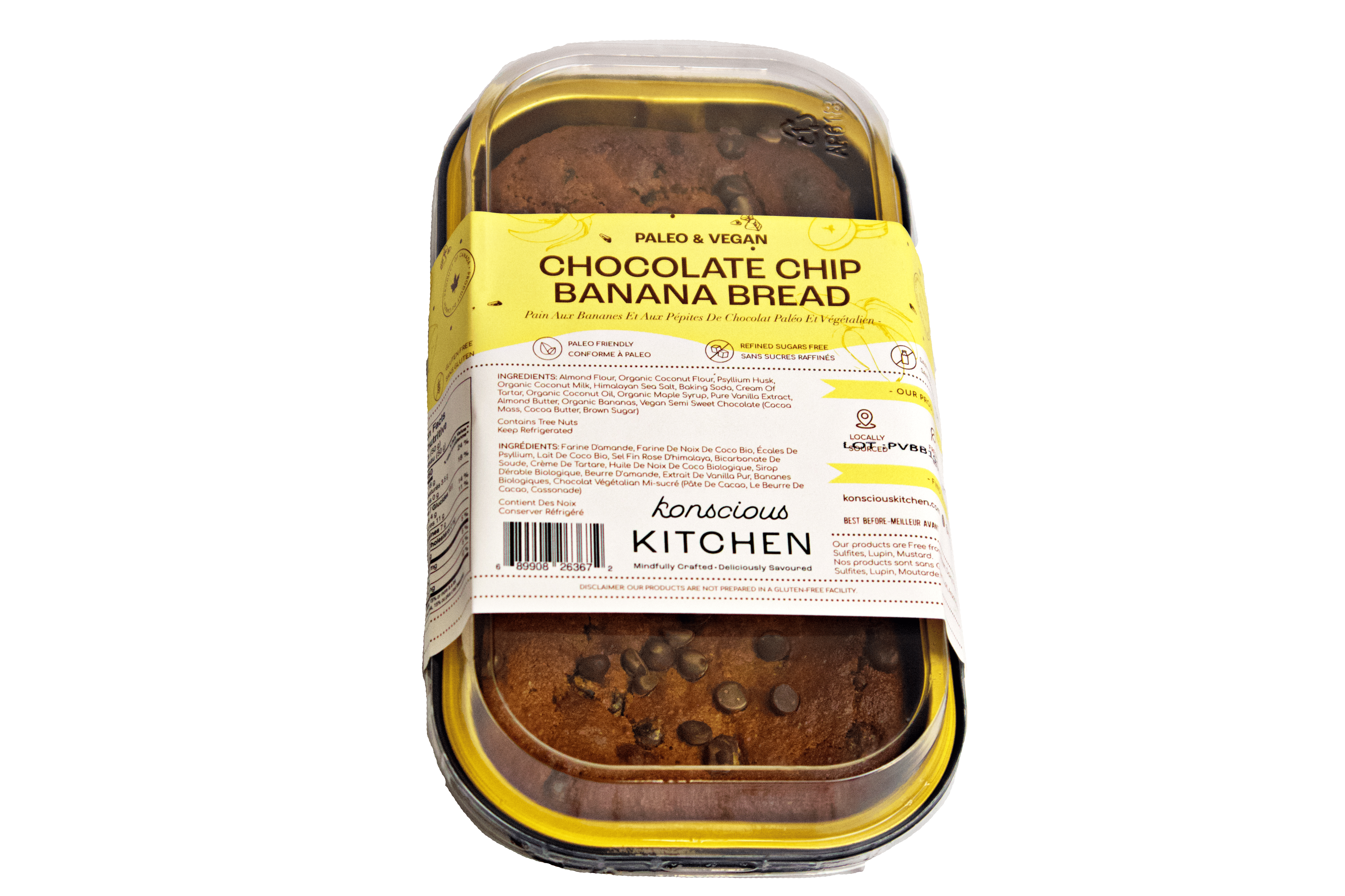 Konscious Kitchen Inc - Wholesale Cookie - Paleo Vegan Banana Bread - 350 grams2