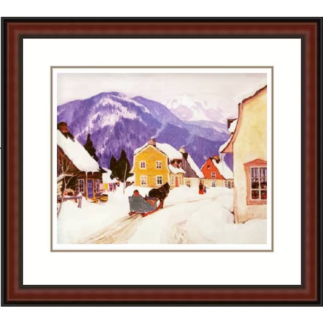 Clarence Gagnon's Laurentian Village Art Print for wholesale by Art Ramka Inc.