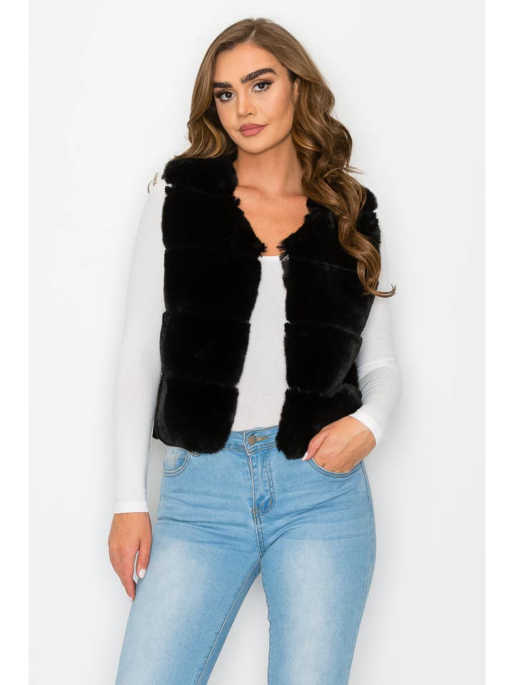 French Kiss - Wholesale Outerwear Vest - Women's - #J1317 Faux Fur Vest19