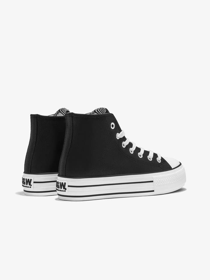 Black Platform Hi-Top Sneakers for wholesale by Conguitos