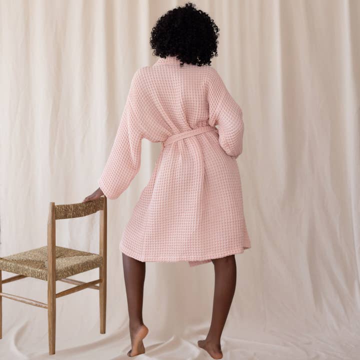 Vivamaison - Wholesale Robe - Unisex - Luxurious Waffle Kimono Bathrobe, 100% Cotton, Unisex Style56